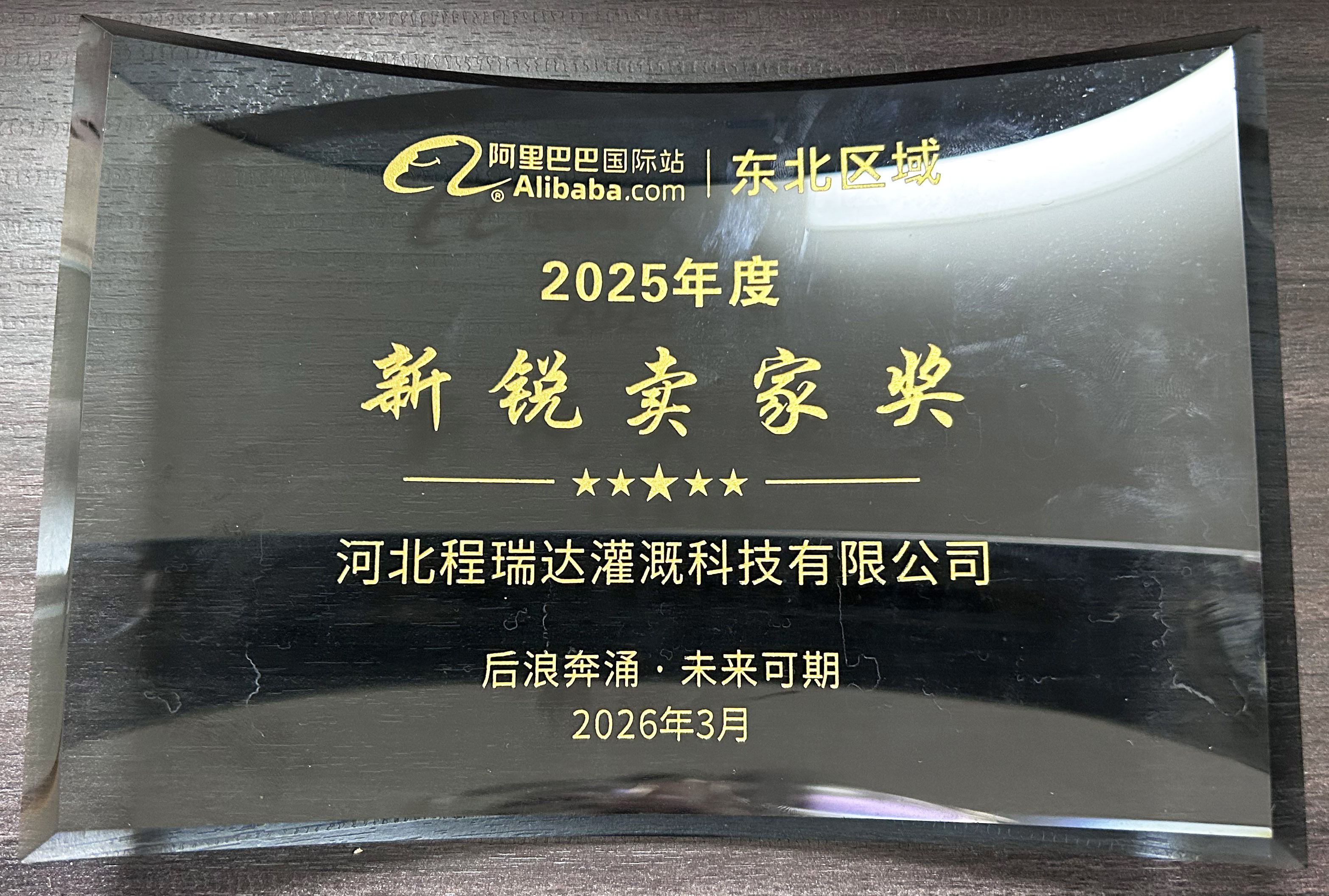 淮南程瑞达灌溉 | 荣获阿里国际站新锐卖家奖